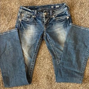 Miss Me, boot cut jeans. Gently used